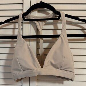 Athleta Off-White Sports Bra, Size Small